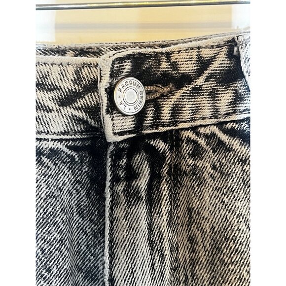 PacSun High Rise Festival Denim Shorts Black acid Wash PAC Sun Size 25 - Picture 3 of 9